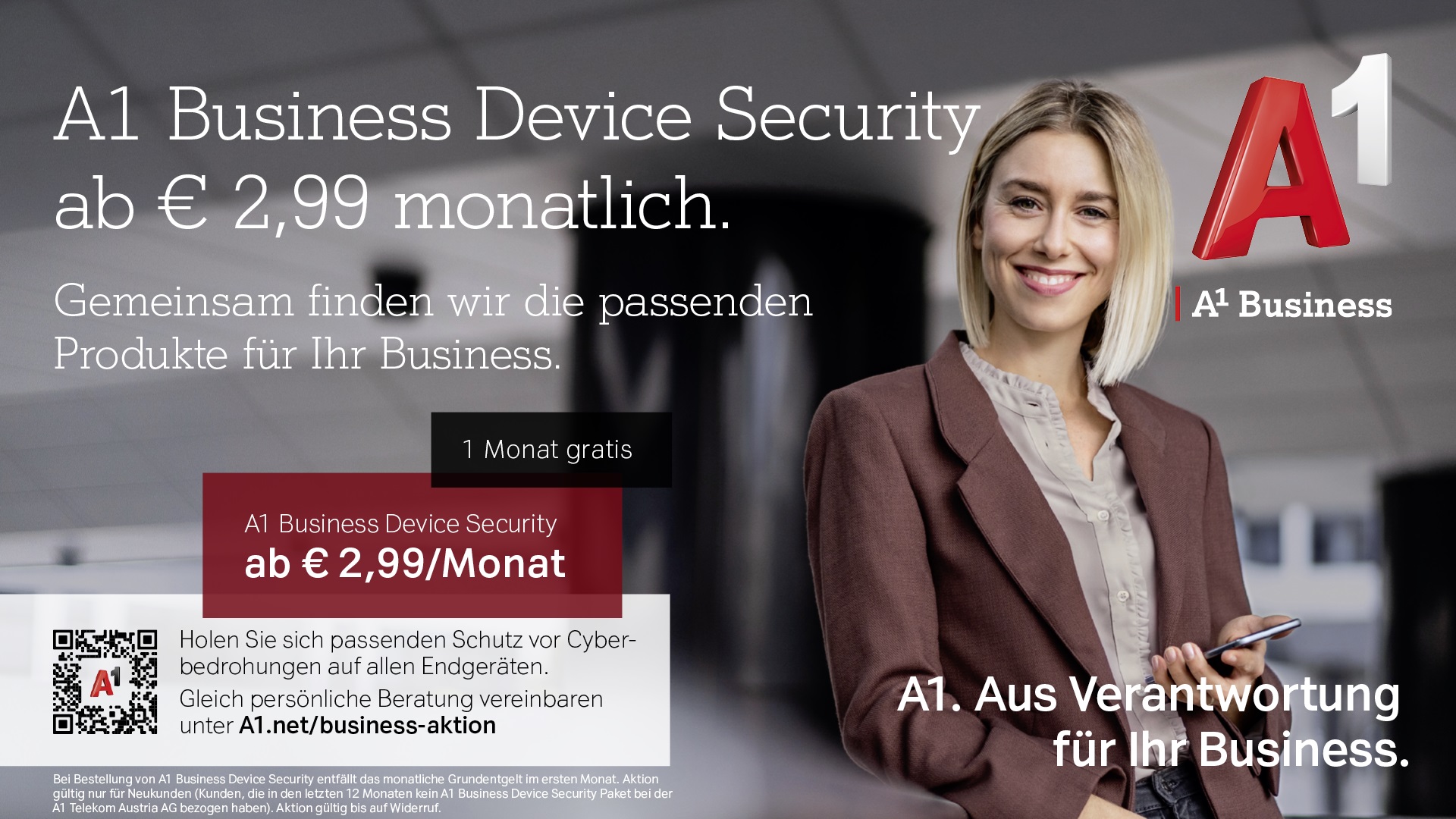A1 Business Device Security ab € 2,99 monatlich. Gemeinsam finden wir die passenden Produkte für Ihr Business